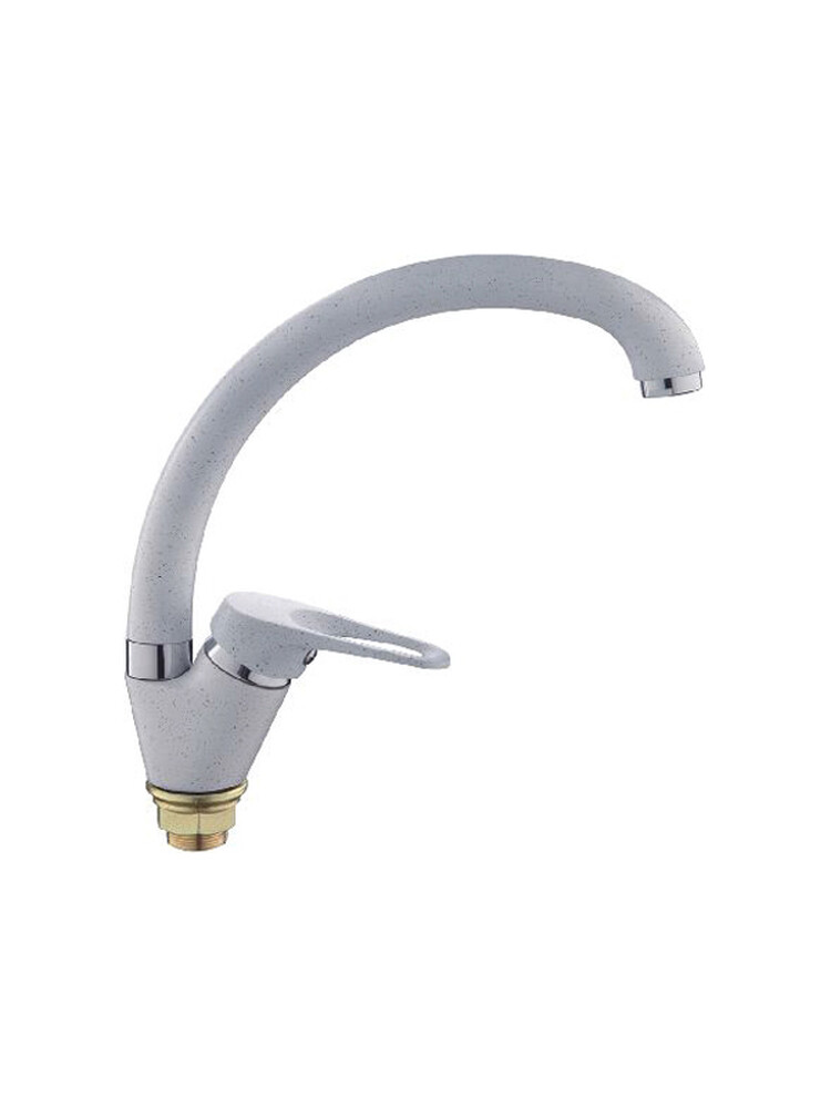 5913H Смеситель Кухня LEDEME (на гайке) МАКСИ шар d35 (белый)