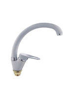 5913H Смеситель Кухня LEDEME (на гайке) МАКСИ шар d35 (белый)