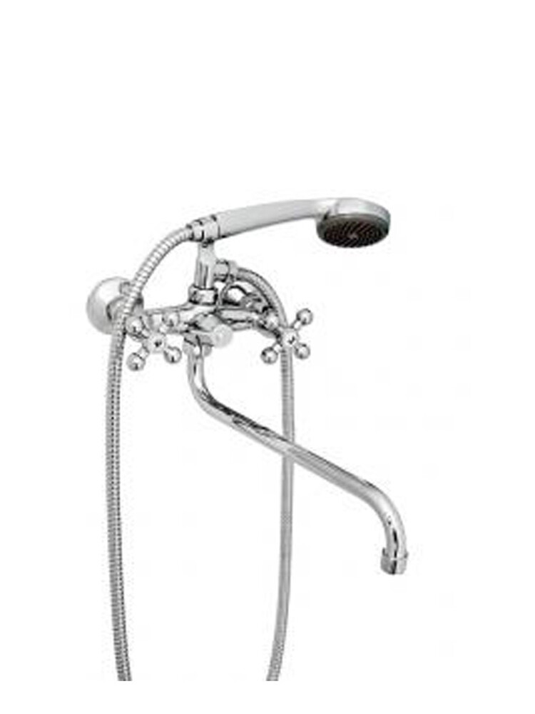 Смеситель Ванна Казань 1/2 м/к (КС 87073/115003) метал.мах.крест, имп. исп., мет. шток