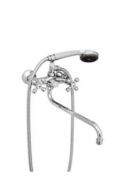 Смеситель Ванна Казань 1/2 м/к (КС 87073/115003) метал.мах.крест, имп. исп., мет. шток