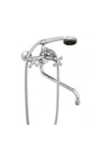 Смеситель Ванна Казань 1/2 рез (КС 87173/115004) метал. мах. Крест импор. исп., пласт лейка