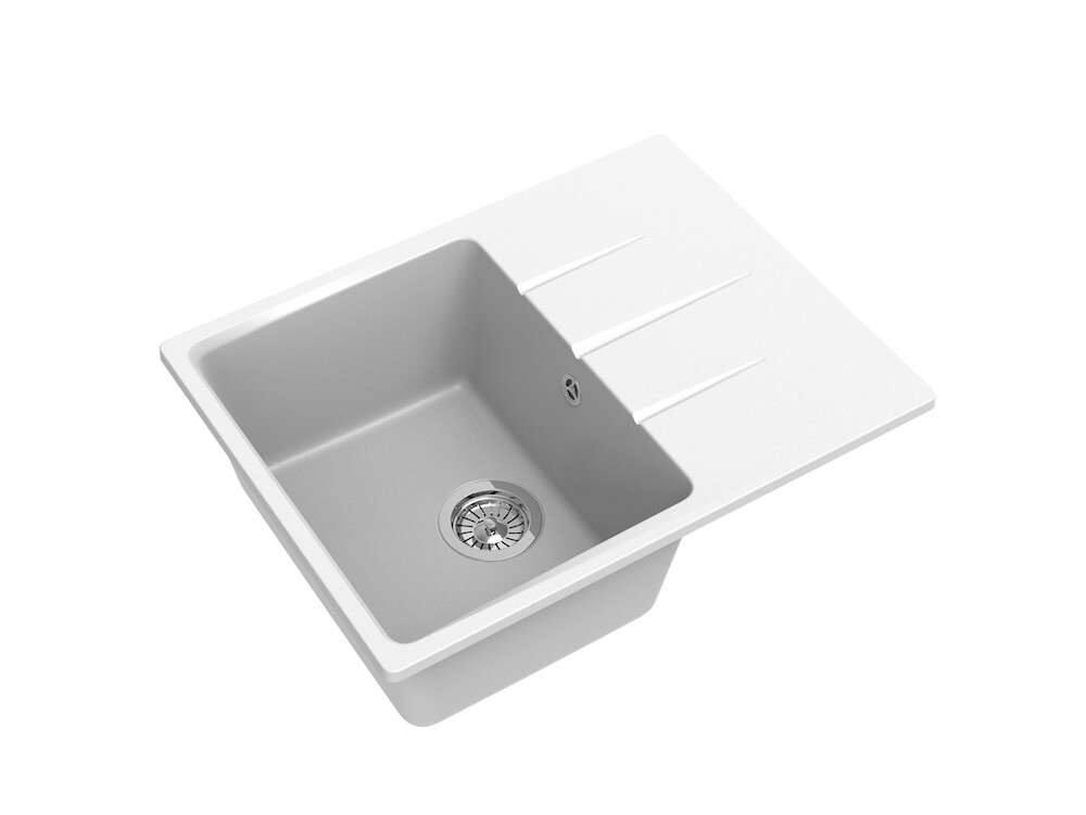 Мойка EWIGSTEIN Gerd 45 F (иней) 1чаша+крыло 650*500мм