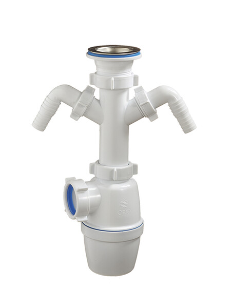 А-4006 Сифон бутылочный ОРИО 1 1/2" - 40 с двумя отводами