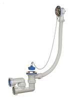 А-8008 Cифон для ванны (обвязка) ОРИО 1 1/2"х40, регулируемая, с переливом