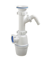 А-7005 Сифон бутылоч. ОРИО 1 1/2" х 40 с пласт.решетк. D=70 мм, с отводом