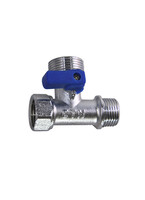 Кран 3-х проходной 1/2х3/4х1/2 г/ш/ш СТМ (никель) CA3N1234