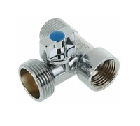 Кран 3-х проходной 1/2х3/4х1/2 г/ш/ш СТМ (хром) CA3H1234