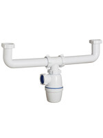 К-40090 Сифон двойной бутылочный одноуровневый ОРИО 1 1/2" х 40, без выпусков