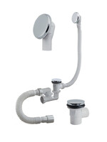 А-26089 Cифон для ванны (обвязка) ОРИО 1 1/2"х40, регул,"КЛИК-КЛАК", с метал перел и гиб тр 40-40/50
