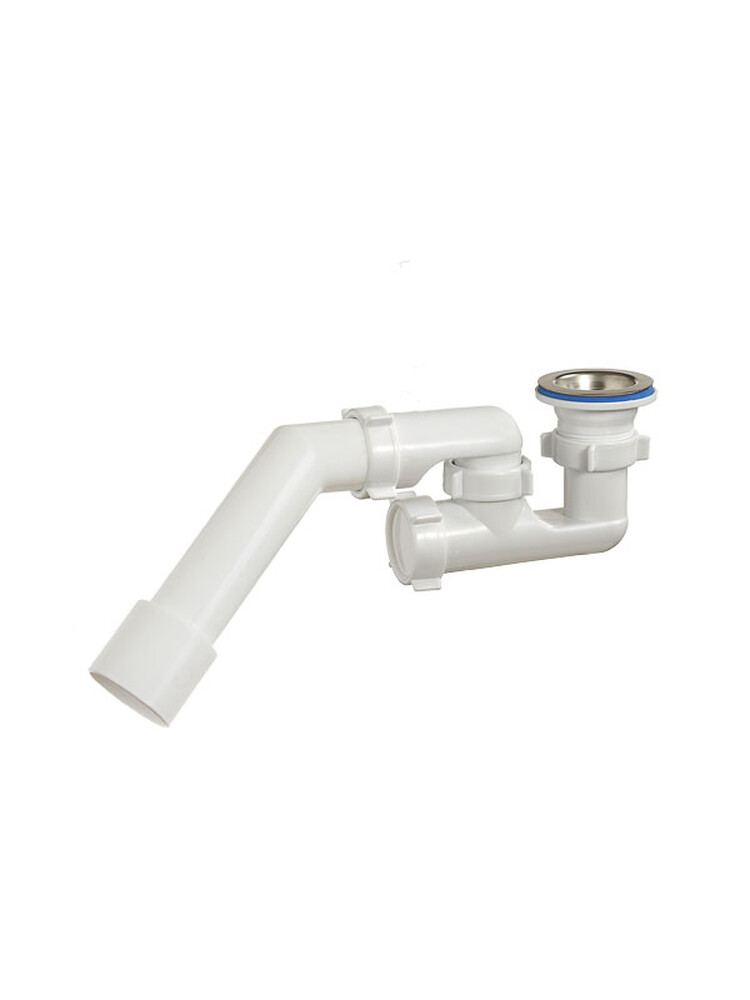 А-82587 Сифон для душ. поддона ОРИО 1 1/2х40, регулир.с переходной трубой (45 град) 40-40/50