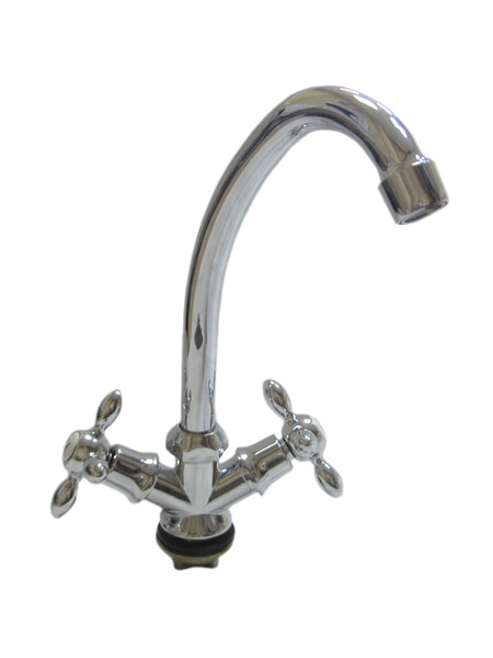 Смеситель Кухня DIABLO (рег.№377092) 1/2 м/к (250-R 82) НА ГАЙКЕ Крест Капля 