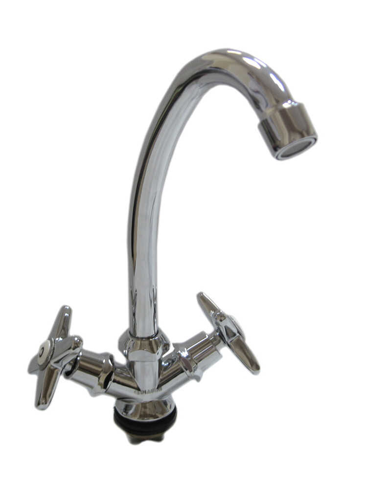 Смеситель Кухня DIABLO (рег.№377092) 1/2 м/к (250-R 35) НА ГАЙКЕ Звезда 