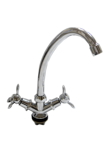 Смеситель Кухня DIABLO (рег.№377092) 1/2 рез (260-R 49) НА ГАЙКЕ 3-х лепестк.