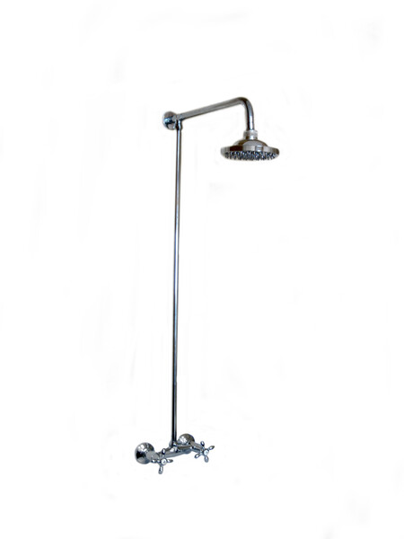 Смеситель Стационарный DIABLO (рег.№377092) 1/2 м/к (510-R 82) с душевой стойкой Крест Капля АКЦИЯ!!!