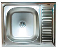 Мойка нерж 60*50 т.0,4 левая Турция