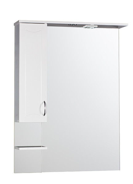 Зеркало-шкаф SANTREK HOME "Стиль-80" (Белый) с подсветкой Левый 810х1082х200