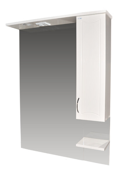 Зеркало-шкаф SANTREK HOME "Стиль-80" (Белый) с подсветкой Правый 810х1082х200