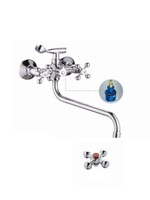 Смеситель Ванна Lemen 1/2 м/к Крест карт. перекл. душа (LD 2764)