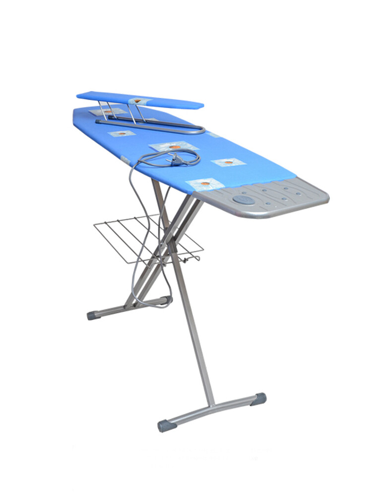 Гладильная доска "НИКА 8" р-р122,5х40см (ФАНЕРА, подст.под утюг, евророз, подрукав, полка бел) Н8*