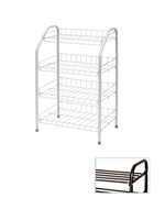 Этажерка 2 для обуви разборная узкая (460*280*700) 4 полки ЧЕРНЫЙ ЭТ2/Ч*