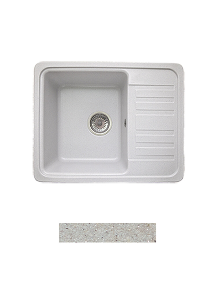 Мойка GRANICOM G-007 (560*445мм), 1 чаша+ крыло (серебристый)