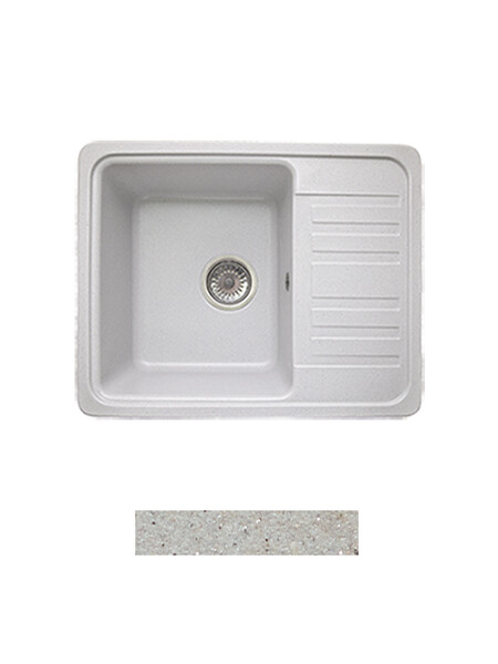 Мойка GRANICOM G-007 (560*445мм), 1 чаша+ крыло (серебристый)