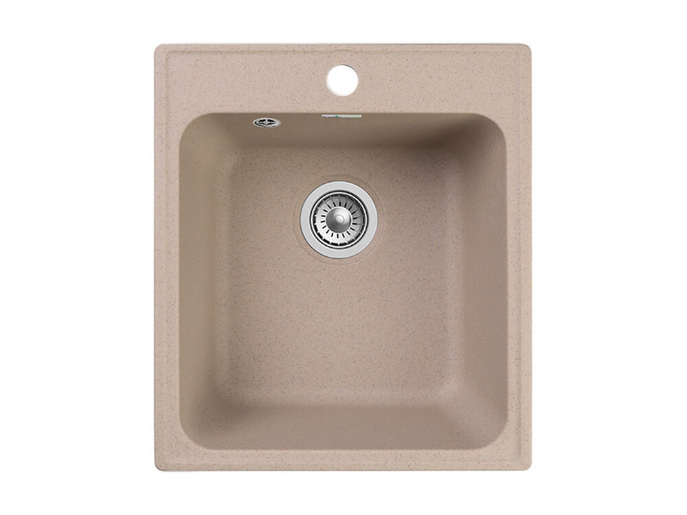 Мойка для кухни GranFest QUARZ GF-QUARZ 17 СТАНДАРТ 1 чаша 420*480 мм без сифона (17 серый)