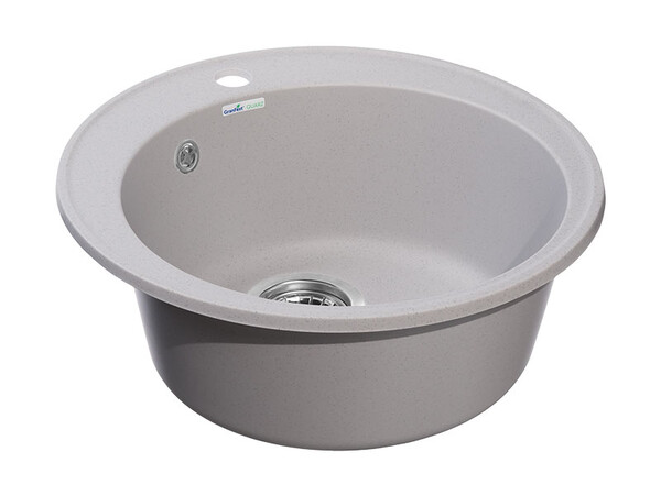 Мойка для кухни GranFest QUARZ GF-QUARZ 08 РОНДО D=480 мм без сифона (08 серый)