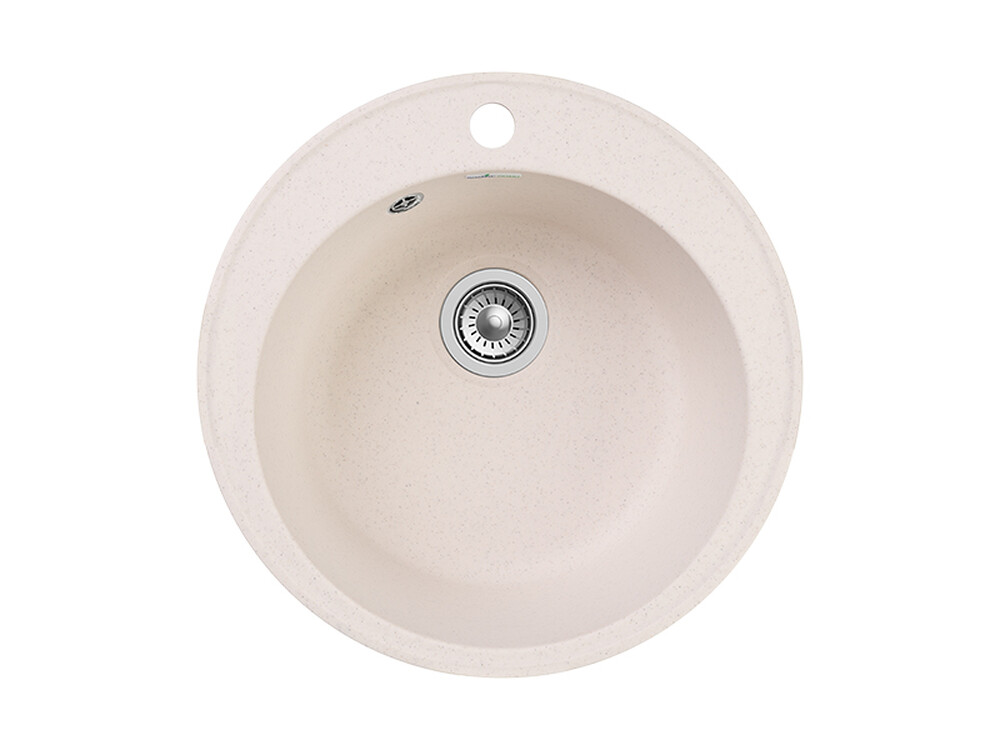 Мойка для кухни GranFest QUARZ GF-QUARZ 08 РОНДО D=480 мм без сифона (08 белый)