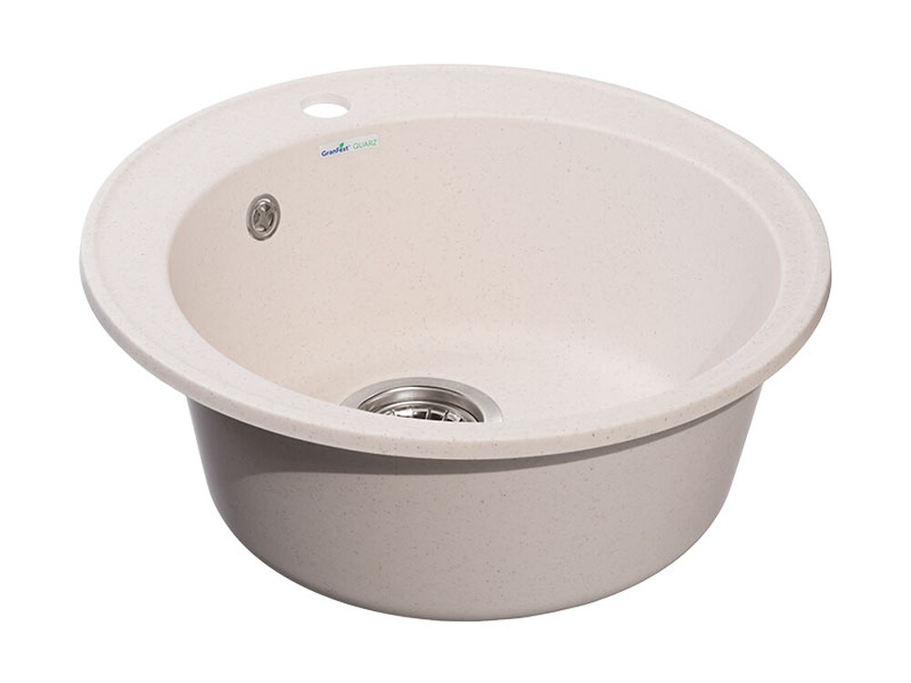 Мойка для кухни GranFest QUARZ GF-QUARZ 08 РОНДО D=480 мм без сифона (08 белый)