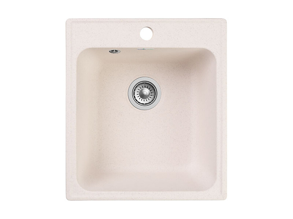Мойка для кухни GranFest QUARZ GF-QUARZ 17 СТАНДАРТ 1 чаша 420*480 мм без сифона (17 белый)