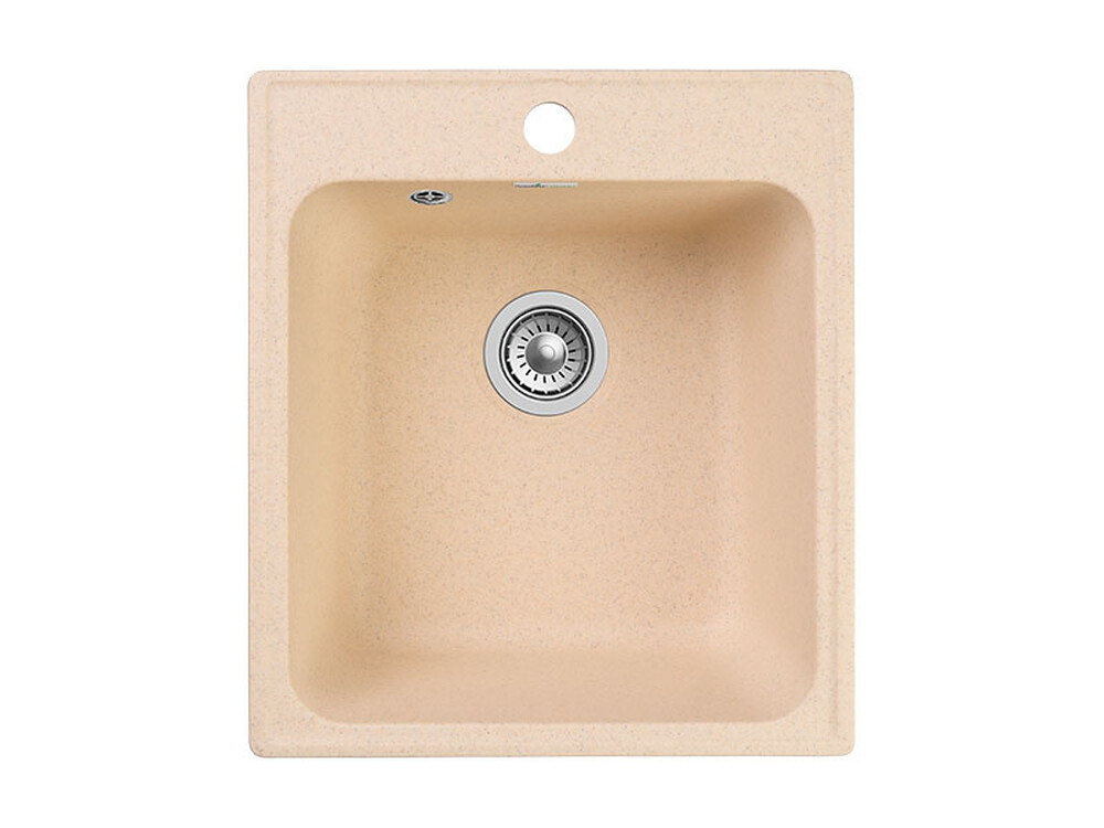 Мойка GRANFEST--QUARZ (ECO) - 17 СТАНДАРТ 1 чаша 420*480 мм (БЕЖЕВЫЙ) (без сифона)