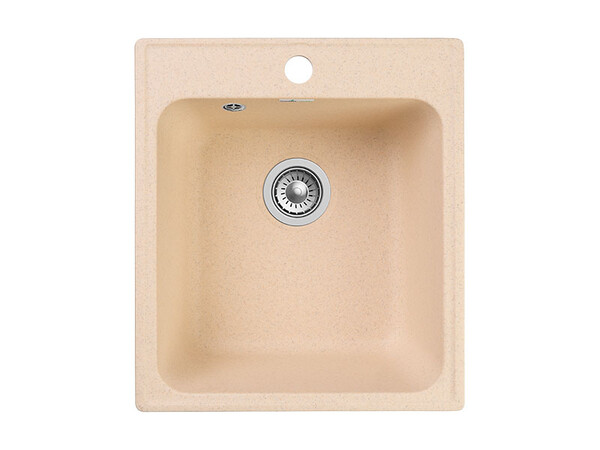 Мойка GRANFEST--QUARZ (ECO) - 17 СТАНДАРТ 1 чаша 420*480 мм (БЕЖЕВЫЙ) (без сифона)