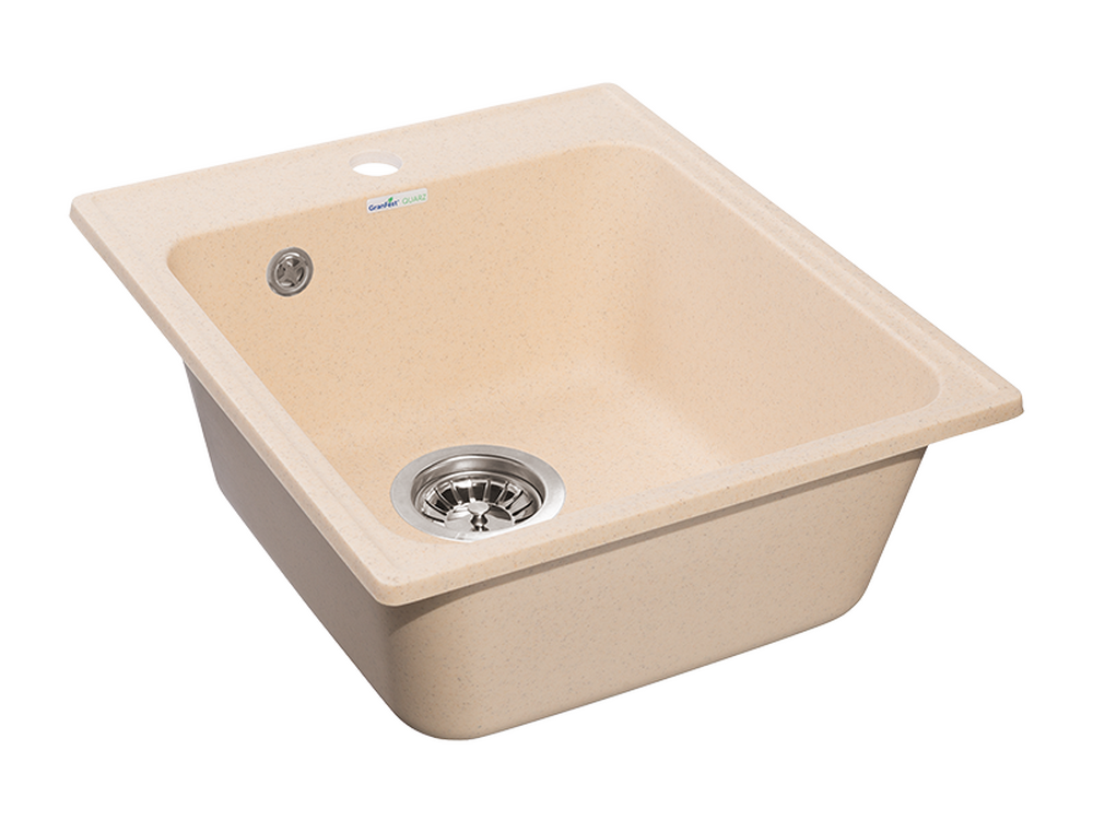 Мойка GRANFEST--QUARZ (ECO) - 17 СТАНДАРТ 1 чаша 420*480 мм (БЕЖЕВЫЙ) (без сифона)