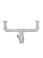 А-40090 Сифон двойной бутылочный двухуровневый ОРИО 1 1/2" х 40, без выпусков