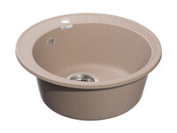 Мойка для кухни GranFest QUARZ GF-QUARZ 08 РОНДО D=480 мм без сифона (08 песочный)