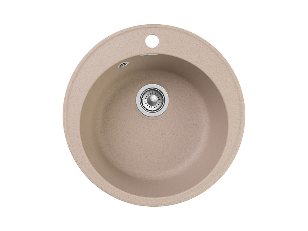 Мойка для кухни GranFest QUARZ GF-QUARZ 08 РОНДО D=480 мм без сифона (08 песочный)
