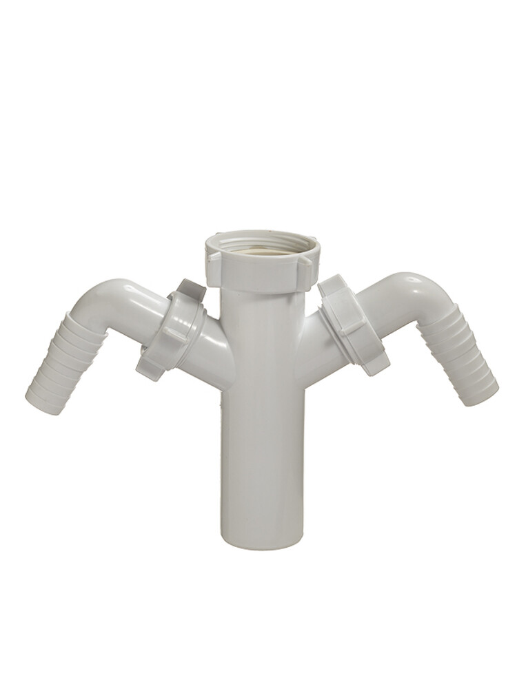 А-4176 Патрубок ОРИО 1 1/2" х 40 с двумя отводоми для с/м