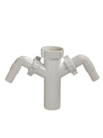 А-4176 Патрубок ОРИО 1 1/2" х 40 с двумя отводоми для с/м