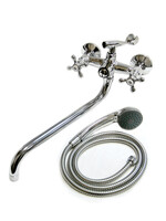 Смеситель Ванна DIABLO (рег.№377092) LUX-K13 1/2 м/к толст нос, перекл. кр букса(400-R) Крест Капля 