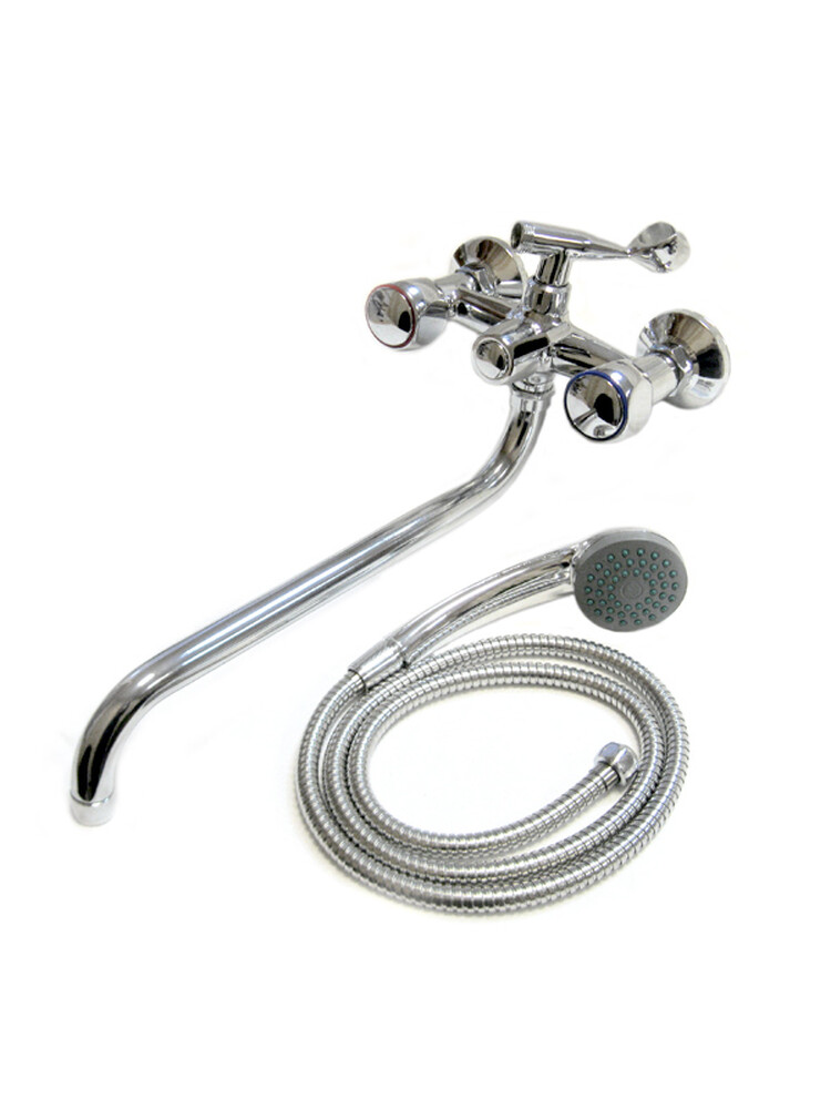 Смеситель Ванна DIABLO (рег.№377092) LUX-K76 1/2 м/к толстый нос, перекл. кран букса (400-R) Луна АКЦИЯ!!!!