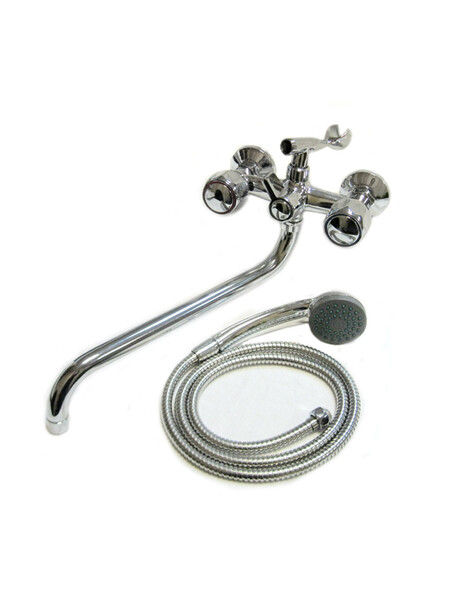 Смеситель Ванна DIABLO (рег.№377092) LUX-K88 1/2 м/к толстый нос, перекл. кран букса (400-R) Эрика