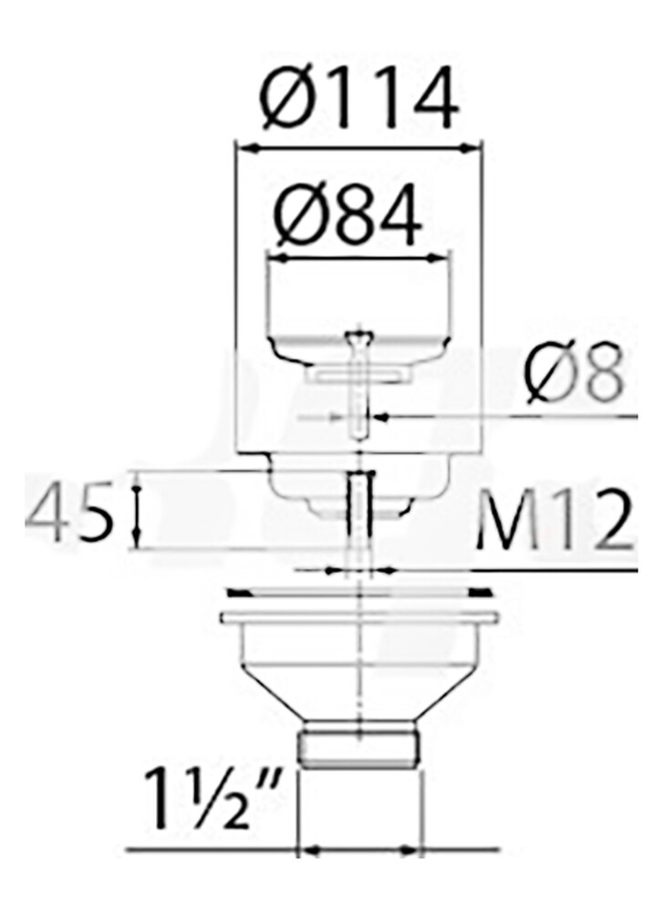ВП 0645 Выпуск "Элит" с нержавеющей чашкой д. 112 мм