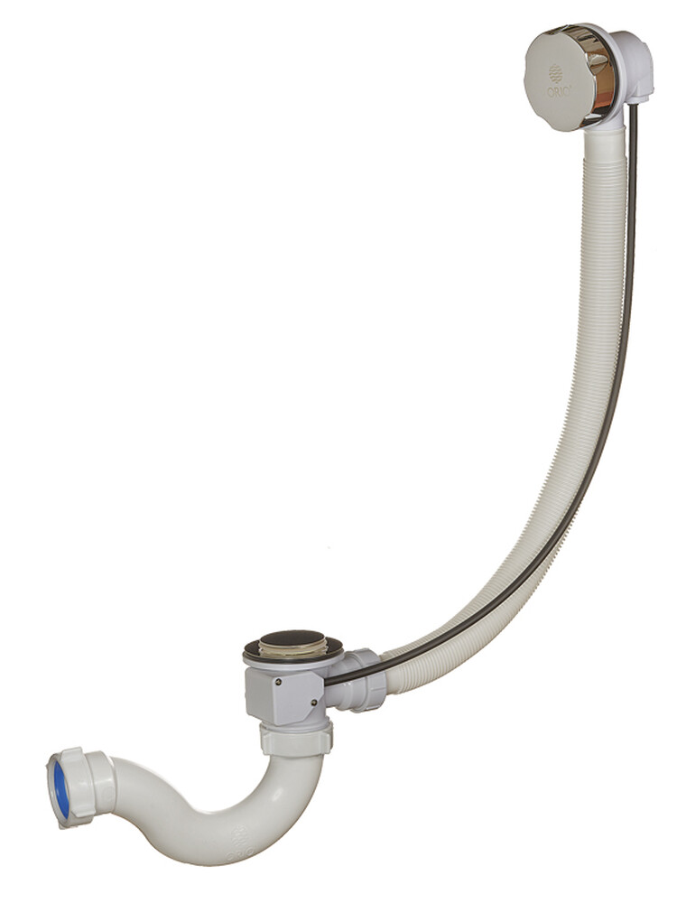 А-2408 Cифон для ванны (обвязка) ОРИО 1 1/2"х40, с переливом(полуавтомат)