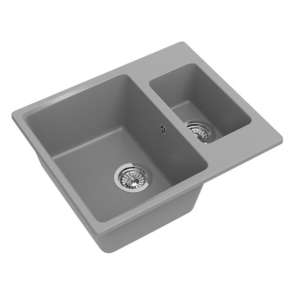 Мойка EWIGSTEIN Gerd 60K (серый металлик) 1,5 чаши 600*500 мм