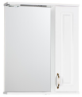 Зеркало-шкаф SANTREK HOME "Лаура-С 60" (Белый) с подсветкой 600х750х150