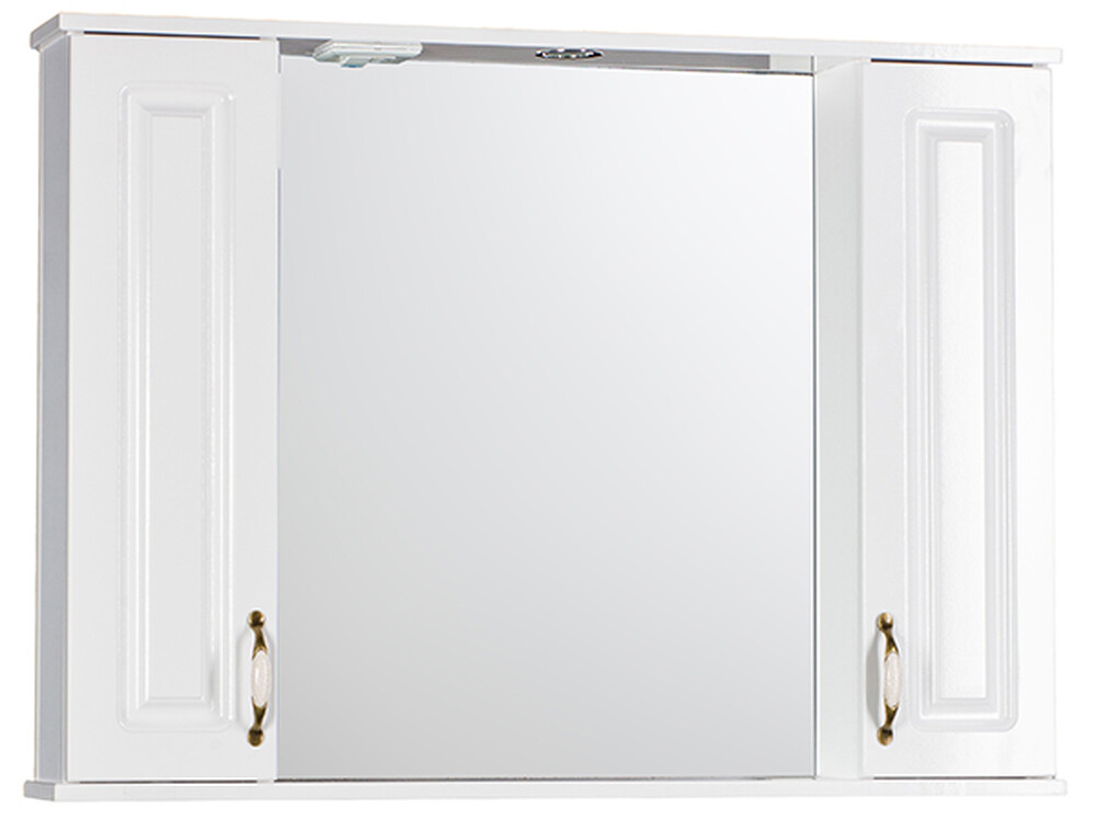 Зеркало SANTREK HOME "Лаура 100" (Белый) с подсветкой 1000х750х165