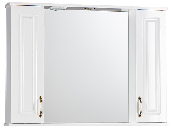 Зеркало SANTREK HOME "Лаура 100" (Белый) с подсветкой 1000х750х165