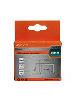 1071-02-14 Скобы для степлера 14мм (тип 53) 1000ШТ. В УПАК.,ОЦИНКОВАННЫЕ, ЗАКАЛЕННЫЕ Sturm!