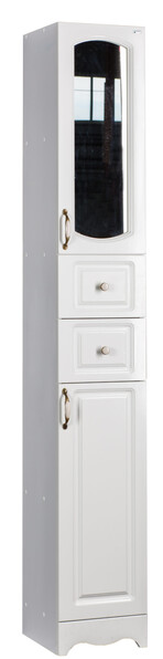 Пенал SANTREK HOME "Лаура" (Белый) зеркало 2 двери 2 ящик Правый 300х1953х316